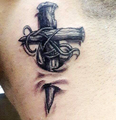 3d Cross Tattoo